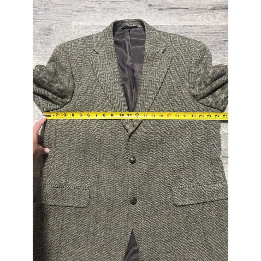 RARE J Press Presidential Harris Tweed Wool Blazer Sports Coat 42R Green